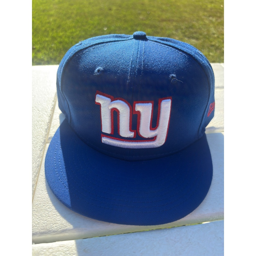 New York Giants New Era 59FIFTY Fitted Hat Blue NFL Size 7 5/8 men's cap footbal